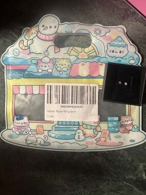 Polar Eve Double CZ 18G/8mm Nose Ring (Horseshoe)